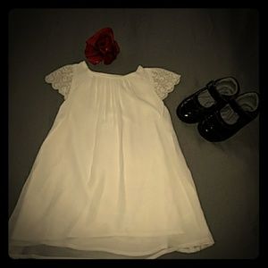 Baby B'Gosh (18 mo) chiffon dress, lace cap sleeve